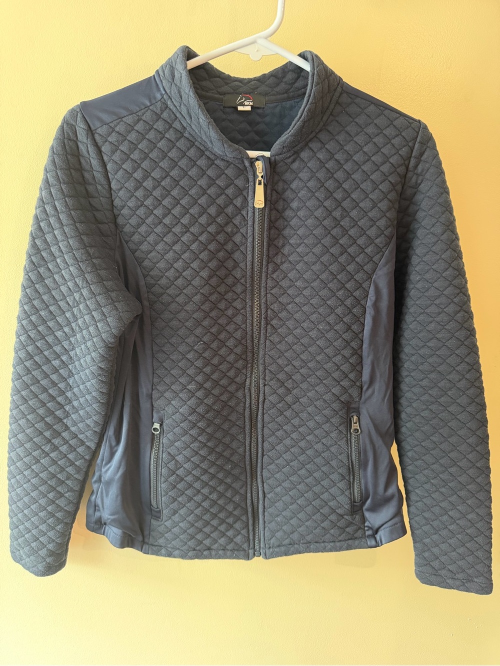 Quilted Navy Women's Zip Jacket
